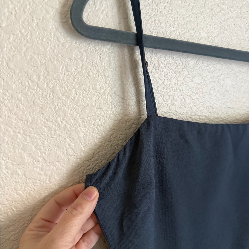 Show Me Your MuMu Lauren Tie Back Maxi Dress S Slate Blue - Picture 4 of 11